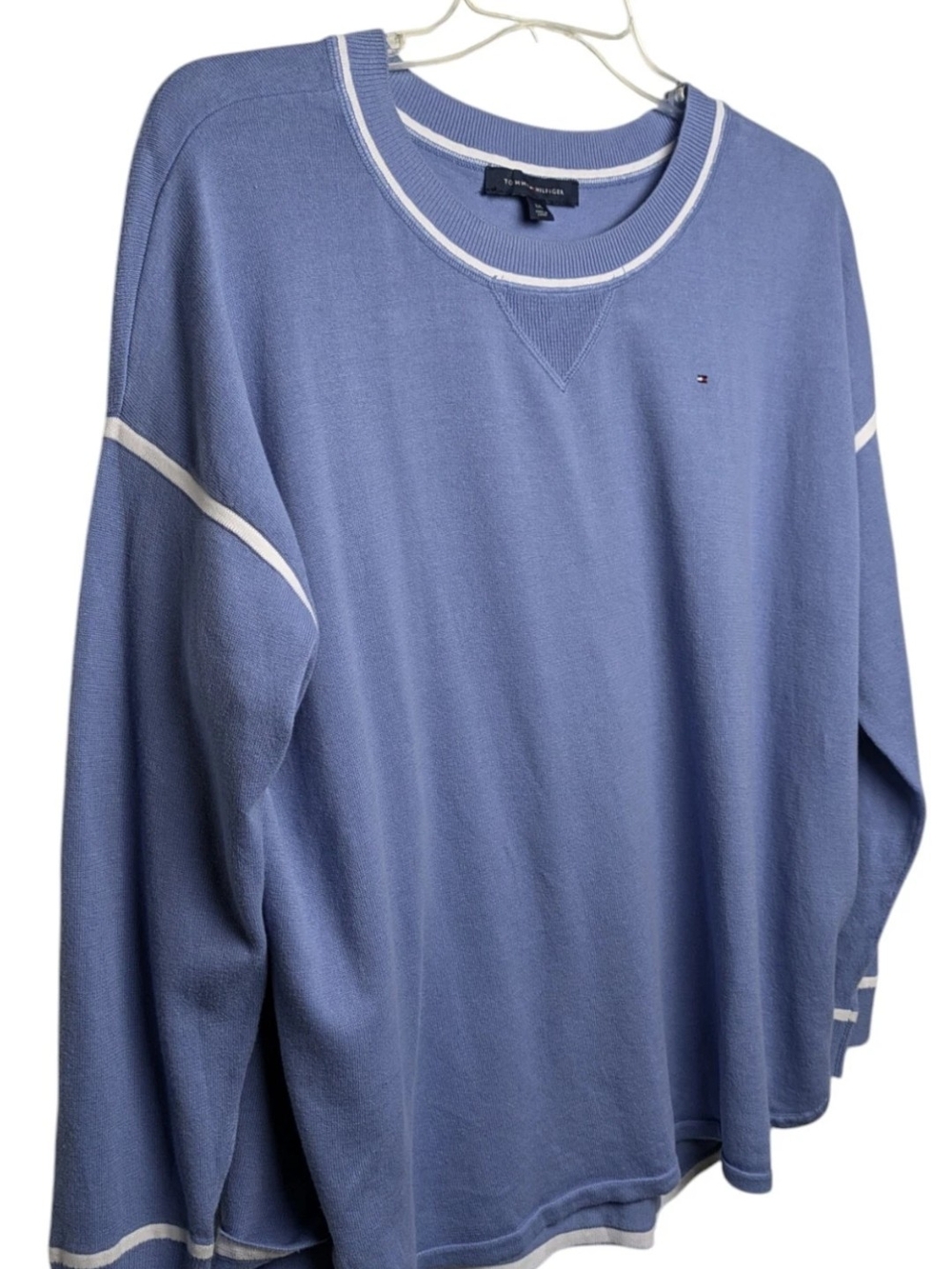 Tommy Hilfiger Crewneck Sweater with White Trim - Picture 3 of 7